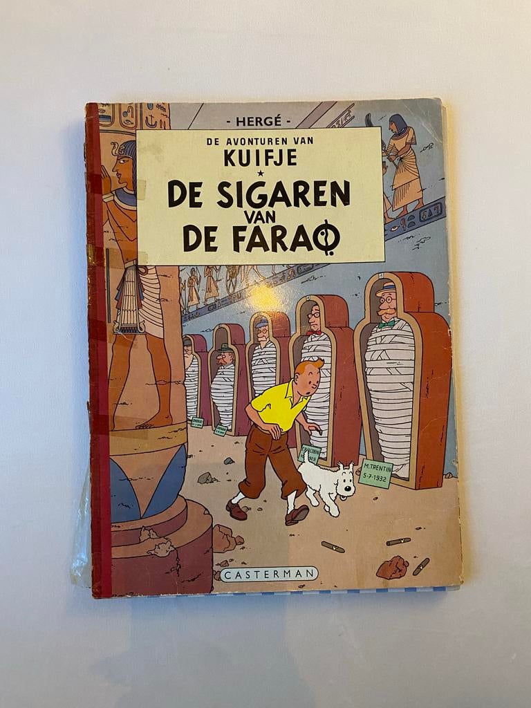 Kuifje - De sigaren van de Farao (Origineel 1955), Boeken, Stripboeken, Eén stripboek, Ophalen of Verzenden, Gelezen
