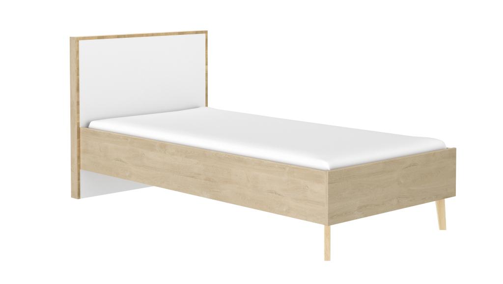 Larvik Tienerkamer - Blond eiken/wit, Niet ingevuld, Niet ingevuld, Niet ingevuld