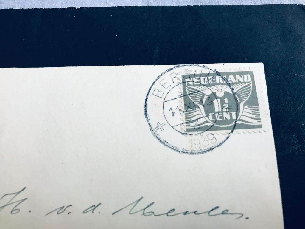 rouwkaart uit 1939 met postzegel, Ophalen of Verzenden, Rouwkaart