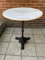 Antiek Frans Bistro-tafeltje ,marmeren blad, mooi patina, Ophalen of Verzenden
