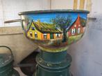 Decoratieve melkemmer met handgeschilderde boerderij, Ophalen of Verzenden
