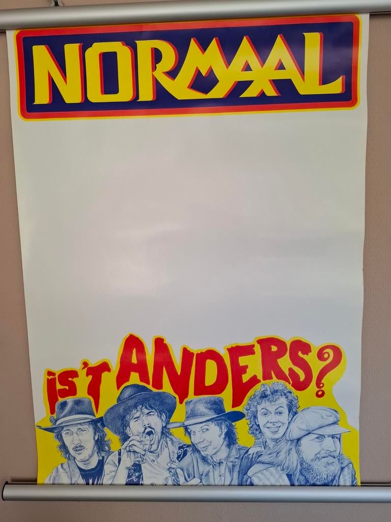 Normaal 'Is 't Anders?' Poster - Uniek Verzamelobject, Verzamelen, Posters, Gebruikt, Muziek, A1 t/m A3, Rechthoekig Staand, Ophalen of Verzenden