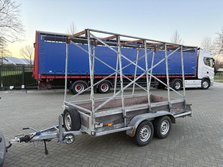 Bunk Glas resteelwagen 350x130 cm 2000 kg bj 1999 glaswagen, Auto diversen, Aanhangers en Bagagewagens, Gebruikt