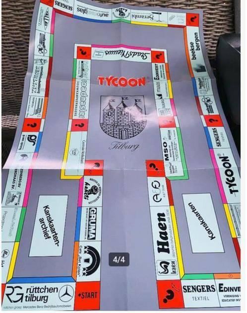 Monopoly Tycoon , Tilburg  stedenspel, jaren 80, Hobby en Vrije tijd, Gezelschapsspellen | Bordspellen, Ophalen of Verzenden, Zo goed als nieuw