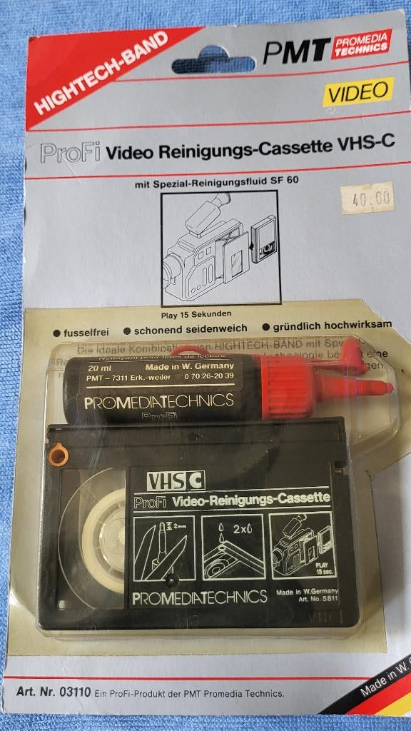 Video Reinigungs Cassette VHS-C, Ophalen of Verzenden, VHS-C of SVHS-C, (Video)band