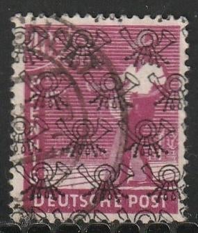 Bez.zone Am-Br 1948 47-II Zaaier 40p Netopdruk, Gest, Ophalen of Verzenden, Overige periodes, Gestempeld
