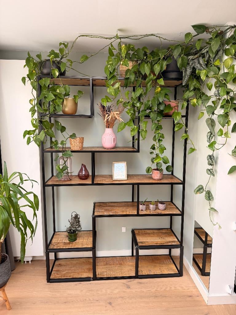 Boekenkast / Kamerscherm - Vakkenkast, Huis en Inrichting, Kasten | Boekenkasten, Ophalen, 100 tot 150 cm, 200 cm of meer, Zo goed als nieuw
