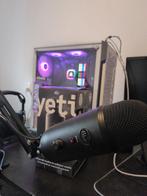 Blue Yeti Blackout microfoon met arm en popfilter, Ophalen of Verzenden, Zo goed als nieuw, Studiomicrofoon