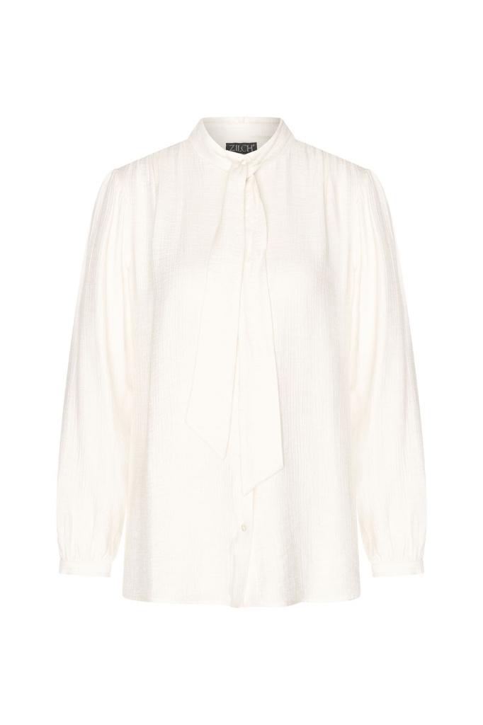 Nieuwe collectie zilch blouse met 50%kortin, Maat 38/40 (M), Kapellestraat 13 sluis, Bubbles, Wit