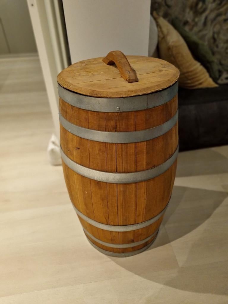 Eikenhouten vat 60 liter - Decoratief en functioneel, Ophalen, Hout, Nieuw, Landelijk