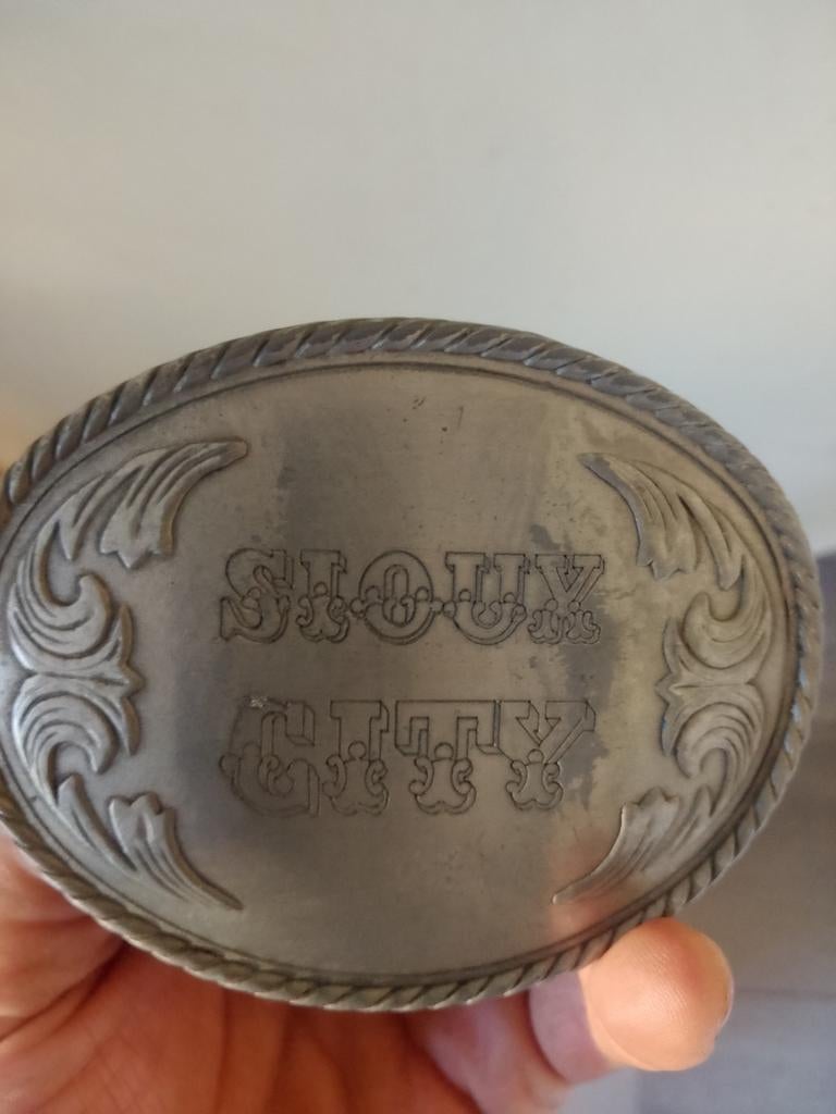 Vintage Sioux City buckle Riem met Western Gesp, Ophalen of Verzenden, 115 cm of meer, Riem of Ceintuur, Gedragen
