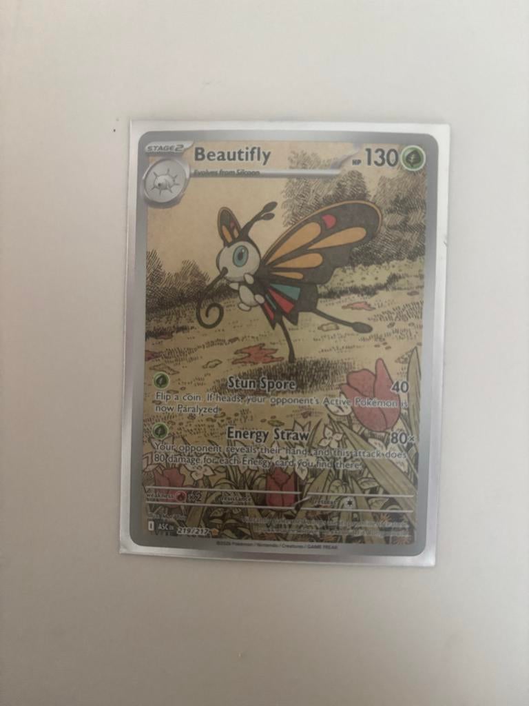 Pokémon Beuatifly kaart, Ophalen of Verzenden, Nieuw, Losse kaart, Foil