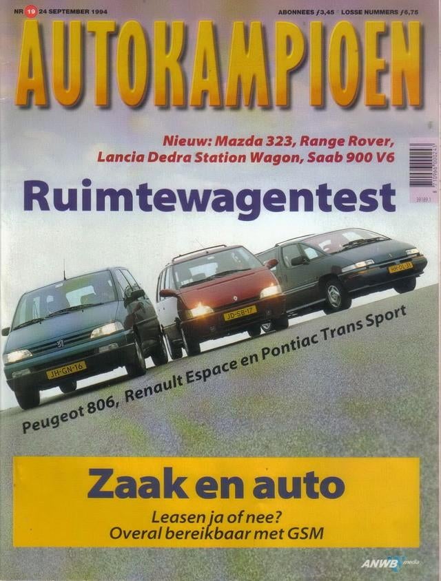 Autokampioen 19 1994 : Fiat Dino Spider - Renault Fuego, Ophalen of Verzenden, Gelezen, Algemeen
