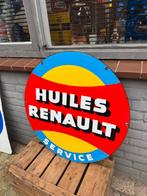 Vintage Huiles Renault Emaille Bord - Garage Reclame, Antiek en Kunst, Antiek | Emaille, Ophalen