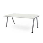 Ikea Galant bureau, wit blad, grijze poten, Ophalen