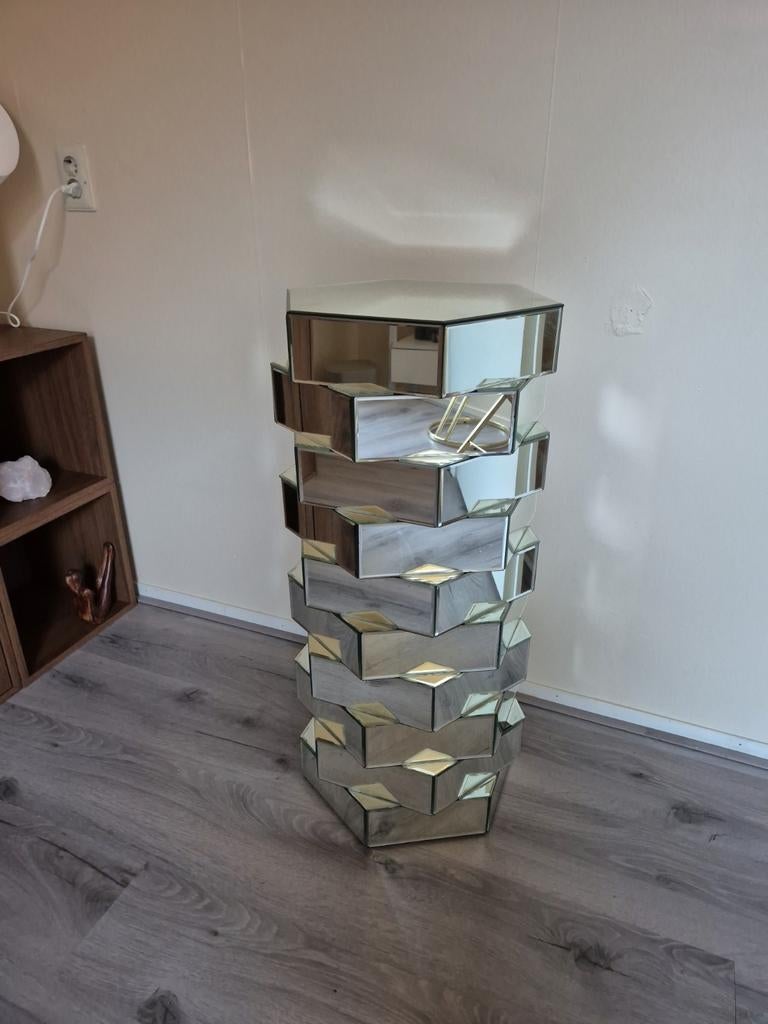 XXL unieke spiegelzuil spiegelpilaar pilaar zuil, Huis en Inrichting, Kasten | Ladekasten, Ophalen, 50 tot 100 cm, Zo goed als nieuw