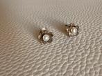 S244/ prachtige Zilveren Parel Bloem oorknopjes, Gebruikt, Verzenden, X, Zilver
