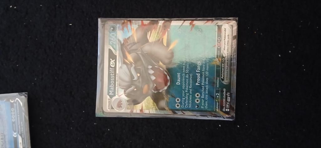 Pokemon mabosstif ex kaart, Ophalen of Verzenden, Zo goed als nieuw, Losse kaart