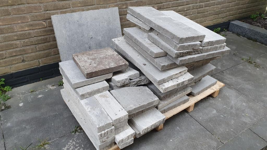 Stenen / tegels restant lichtgrijs diversen 1x 60x60 nieuw, Tuin en Terras, Tegels en Klinkers, Ophalen, Nieuw, Beton, Terrastegels