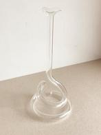 Elegante ranke solifleur, glazen reageerbuis krul vaas, Overige kleuren, Ophalen of Verzenden, Minder dan 50 cm, Glas