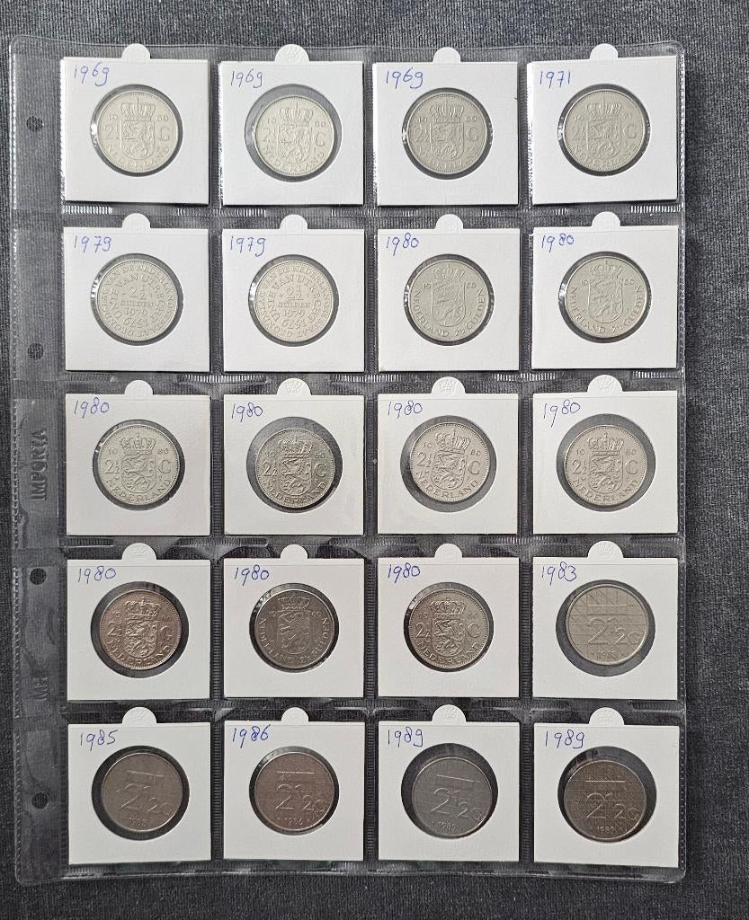 20 x rijksdaalder nederland (knaak), Postzegels en Munten, Munten | Nederland, Verzenden, Koningin Juliana, 2½ gulden, Setje