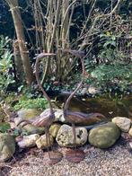 Koppel Metalen Kraanvogels/ Reigers - Unieke tuindecoratie, Ophalen of Verzenden, Nieuw, Metaal, Dierenbeeld