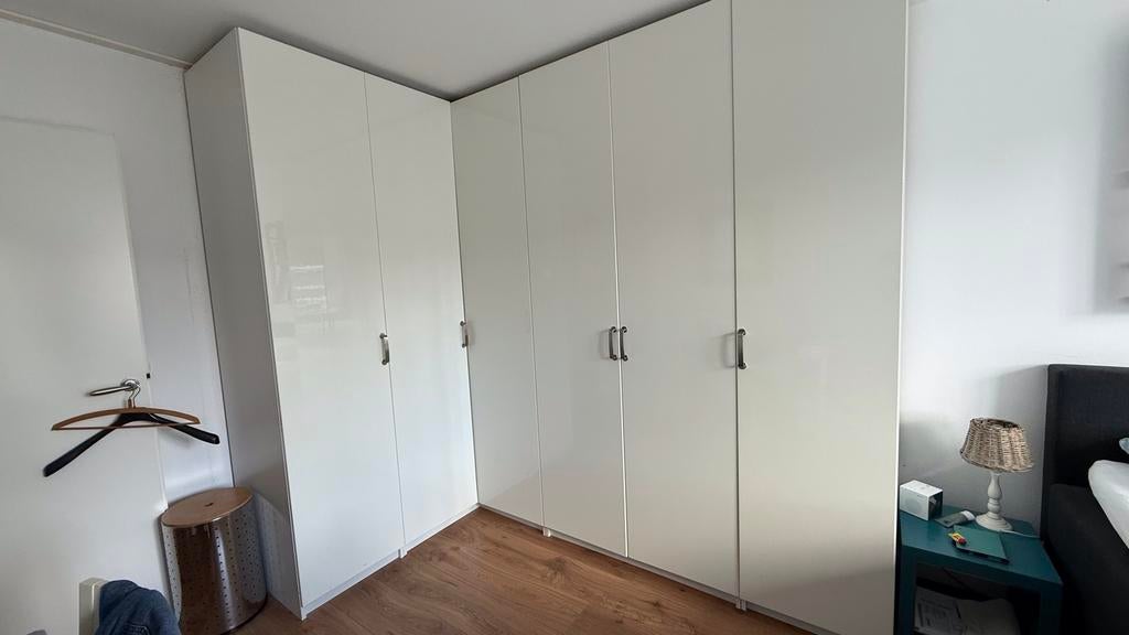 Ikea Pax kledingkast wit met hoekelement, Ophalen, 200 cm of meer, Zo goed als nieuw, 200 cm of meer