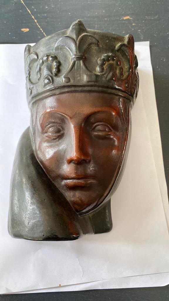 Uta van Naumburg keramiek gezicht, Ophalen of Verzenden