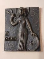 Bronzen Plaquette  Christina von Bolosena, Ophalen of Verzenden