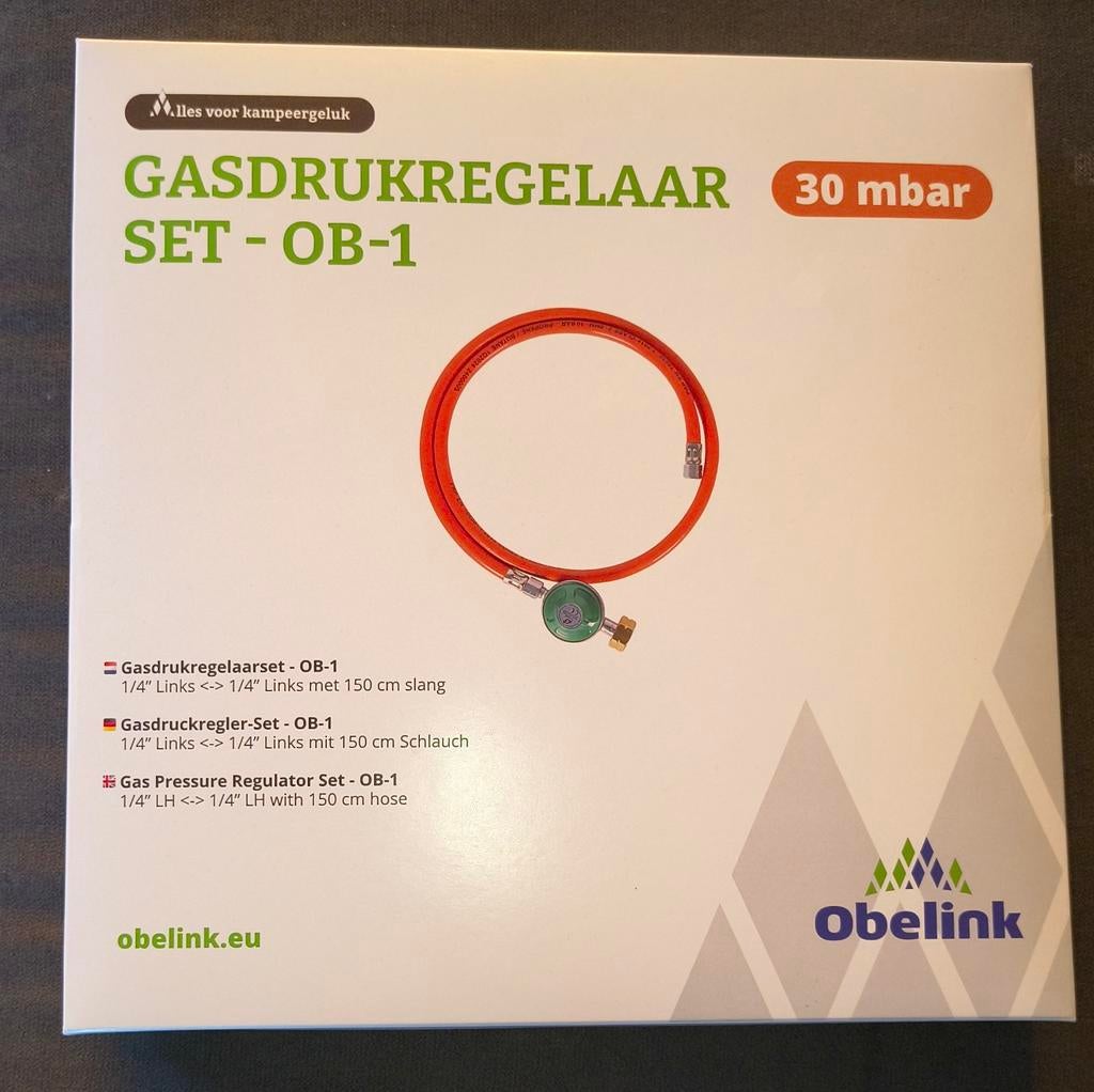 Gasdrukregelaar set OB-1 1/4" LINKS 30 mbar nieuw, Ophalen of Verzenden
