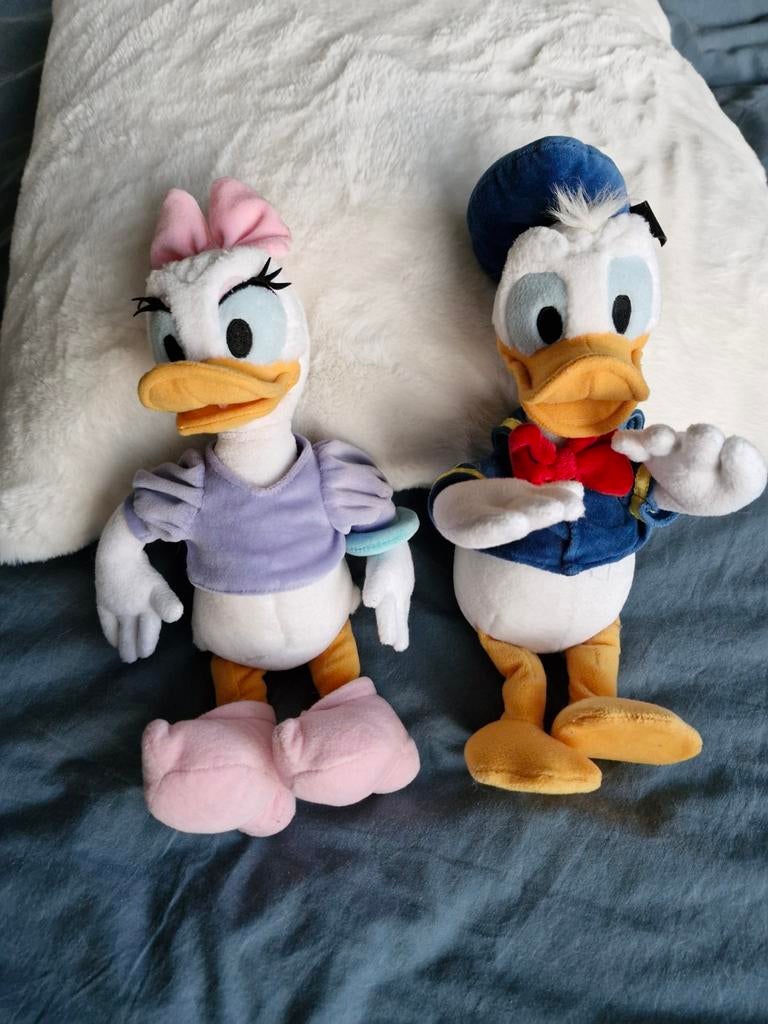 Knuffels Donald en Katrien Duck - Disney, Ophalen, Disney, Middelgroot (20 tot 80 cm), Meerkleurig
