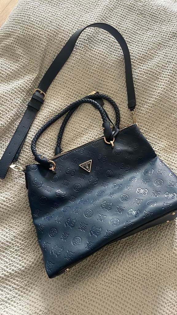 Guess tas blauw, Verzenden, Zo goed als nieuw, Blauw, Handtas