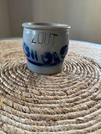 Antieke zoutpot grijs blauw, Antiek en Kunst, Ophalen