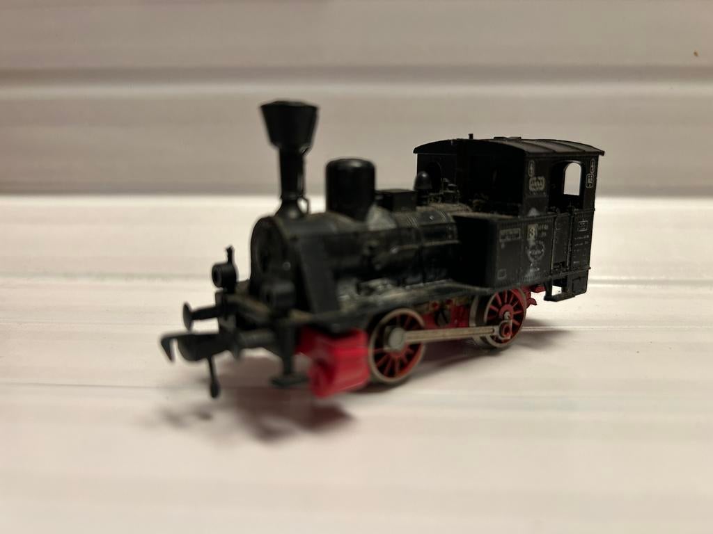 Modeltrein HO locomotief, wagons en rails, Ophalen, Gebruikt, Gelijkstroom