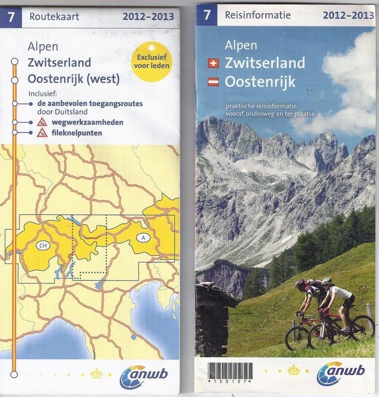 C245 plattegrond alpen-zwitserland-oostenrijk anwb 2012/13, Boeken, Atlassen en Landkaarten, Ophalen of Verzenden, Gelezen, 2000 tot heden