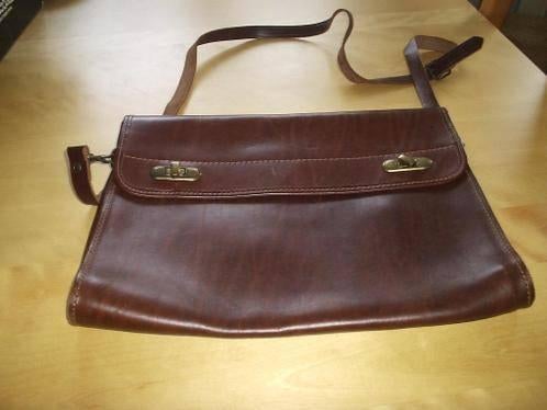 zgan leren tas, Ophalen of Verzenden, Zo goed als nieuw, Bruin, Overige typen