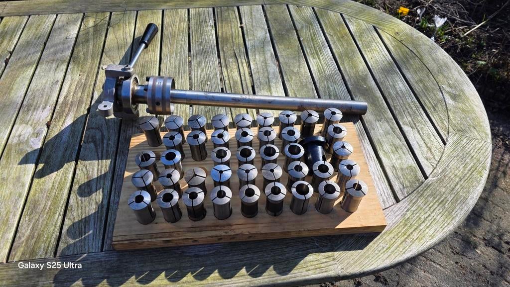 C5 spantangen, Doe-het-zelf en Verbouw, Draaibanken, Metaaldraaibank, Ophalen of Verzenden