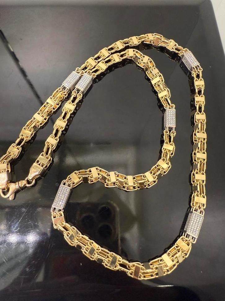 Prachtige 14 karaats gouden magnum ketting, Sieraden, Tassen en Uiterlijk, Kettingen, Goud, Ophalen of Verzenden