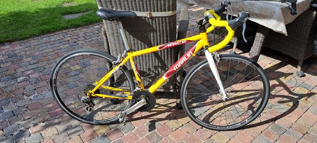 Marlin Race Road junior racefiets geel rood 35 cm, Fietsen en Brommers, Fietsen | Racefietsen, Ophalen of Verzenden