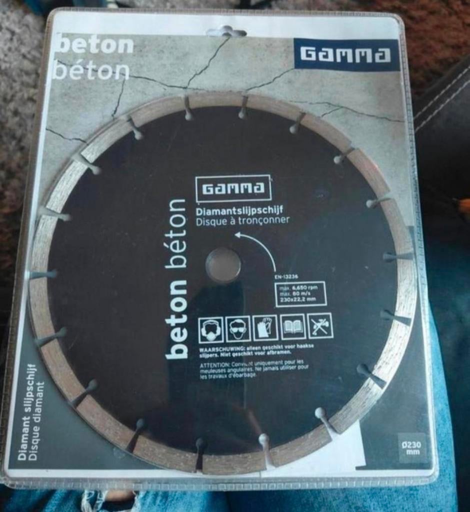 4x Gamma Diamant slijpschijf 230mm voor beton, Ophalen of Verzenden, Nieuw, 1000 watt of meer, Haakse handslijpmachine