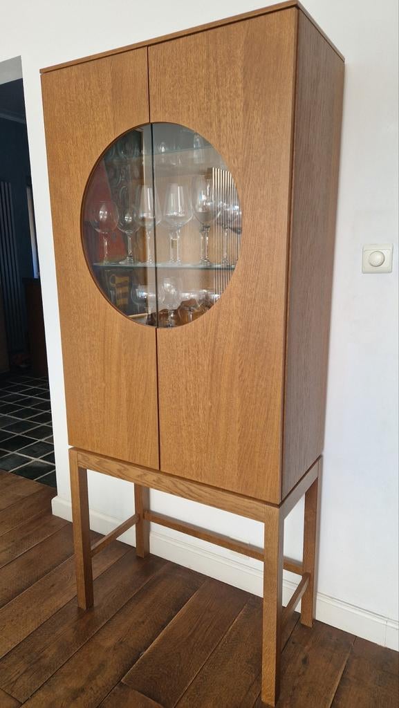 Ikea Stockholm Houten kastje hoog op pootjes, Huis en Inrichting, Ophalen, 50 tot 100 cm, Zo goed als nieuw, Minder dan 100 cm