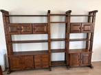 Houten vintage boekenkast/kaaskast met deuren en lades, Ophalen, Gebruikt, Met deur(en), 200 cm of meer