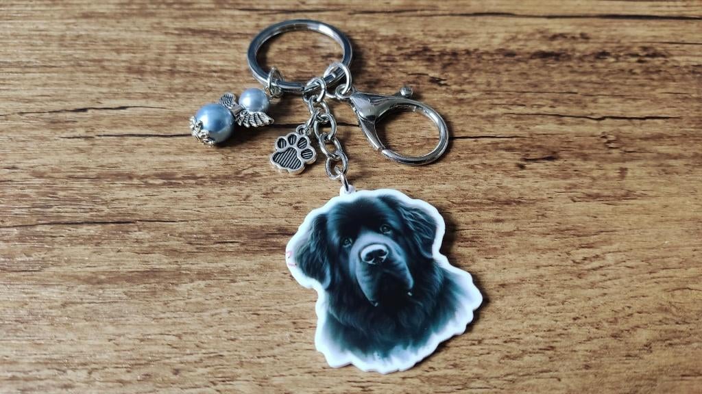Sleutelhanger Newfoundlander groot met beschermengeltje, Dieren en Toebehoren, Verzenden, Nieuw