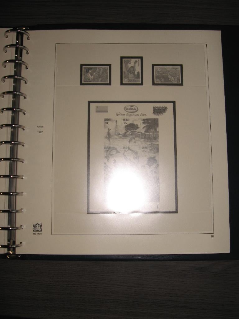 SAFE Dual album Aruba 1986 t/m 1997. Leeg, geen zegels., Postzegels en Munten, Verzenden, Verzamelalbum