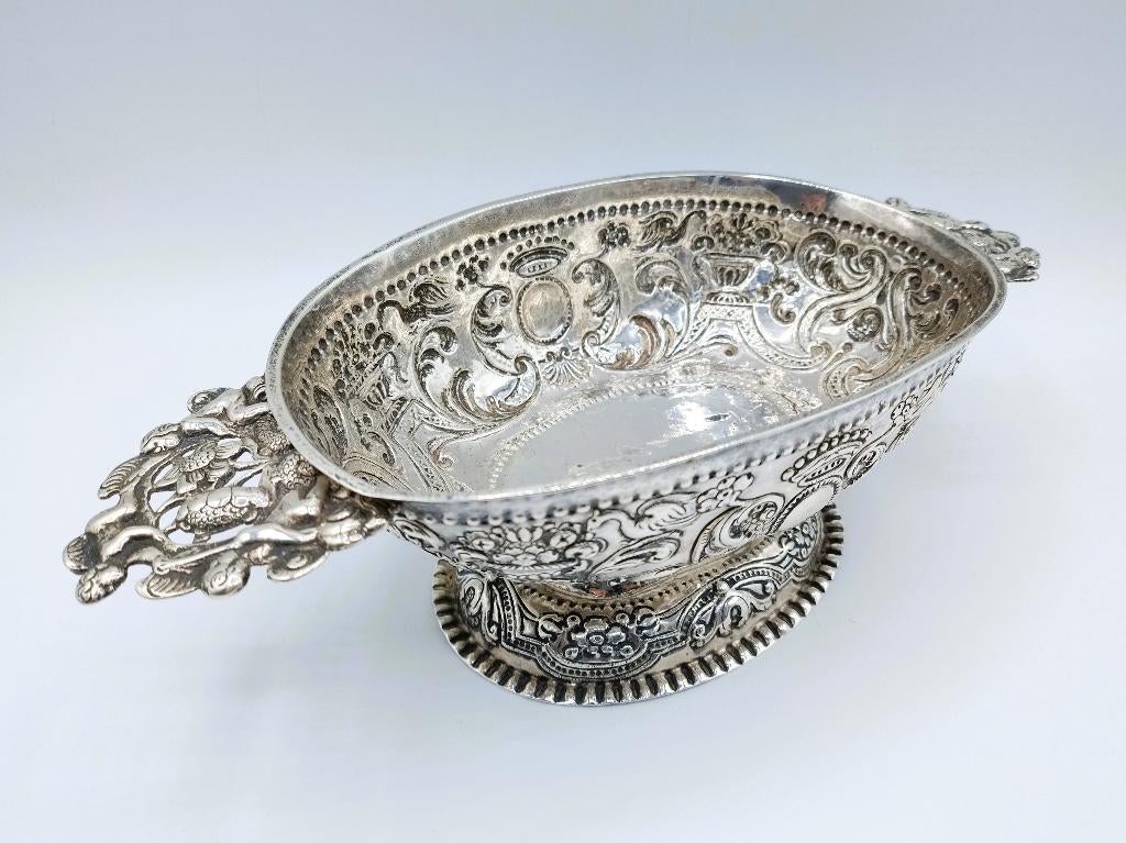 Zilveren brandewijnkom, Jelle Thomas, Makkum, 1754, Antiek en Kunst, Verzenden, Zilver