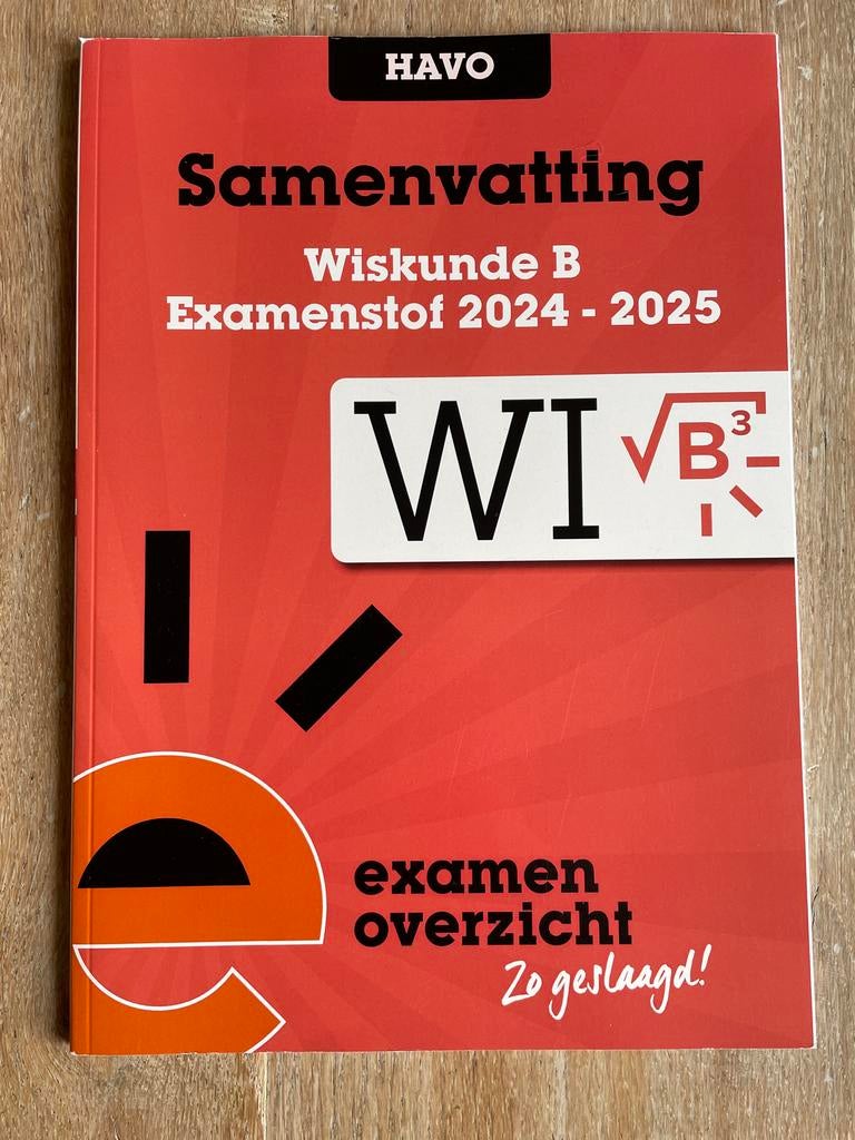 HAVO Samenvatting Wiskunde B Examenstof 2024-2025, Boeken, Ophalen of Verzenden, Beta, Nieuw, HBO