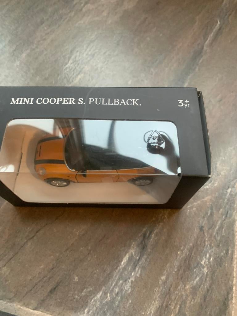 Mini Cooper S Pullback Modelauto Oranje, 1:50 of kleiner, Auto, Nieuw, Ophalen