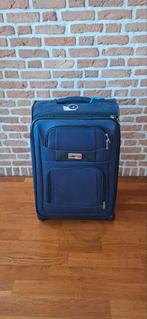 Leuk blauw rolkoffertje, Sieraden, Tassen en Uiterlijk, Koffers, Ophalen, Zo goed als nieuw, Zacht kunststof