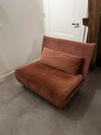 Eenpersoon slaapbank - roze velours - Maison du monde, Overige kleuren, Zo goed als nieuw, Twijfelaar, 120 cm
