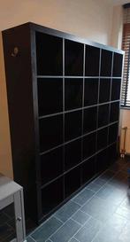 Kallax kast 5x5 vakken zwartbruin, Ophalen, Gebruikt, 150 tot 200 cm, 150 tot 200 cm